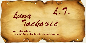 Luna Tacković vizit kartica